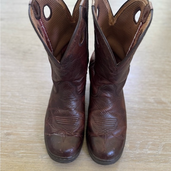 Twisted X men’s Brown Leather Western cowboy leather round toe Boots size 8 B - Picture 1 of 11